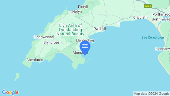 Map showing the location of St. Tudwal's Roads