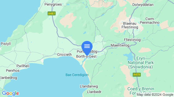 Map showing the location of Porthmadog