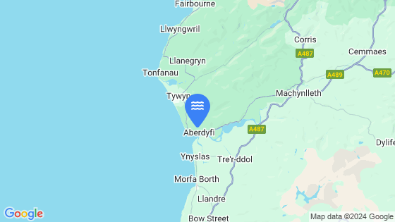 Map showing the location of Aberdovey