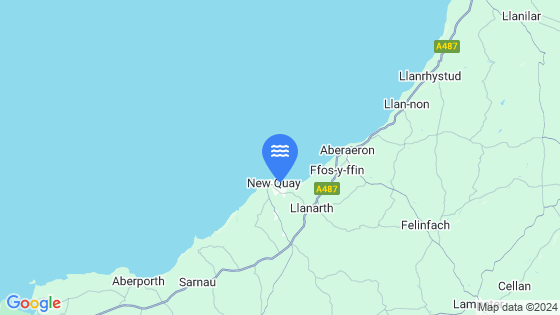 Map showing the location of New Quay