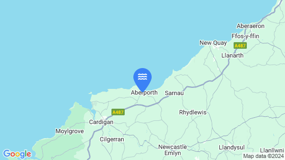 Map showing the location of Aberporth