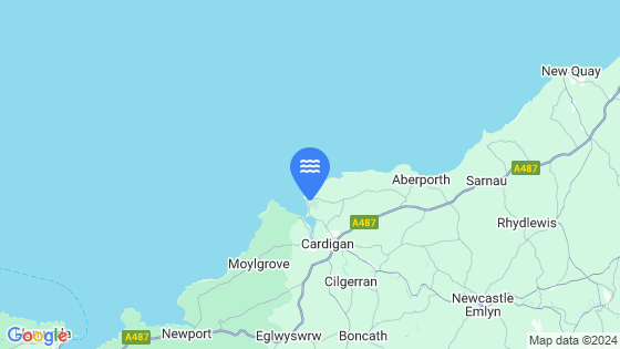 Map showing the location of Port Cardigan