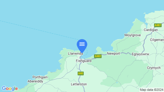 Map showing the location of FISHGUARD