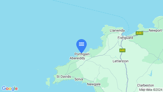 Map showing the location of Porthgain
