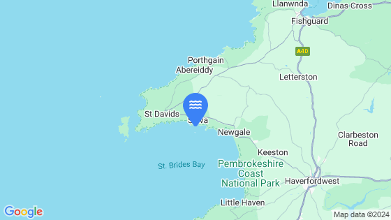 Map showing the location of Solva
