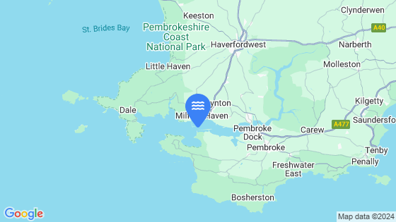 Map showing the location of MILFORD HAVEN