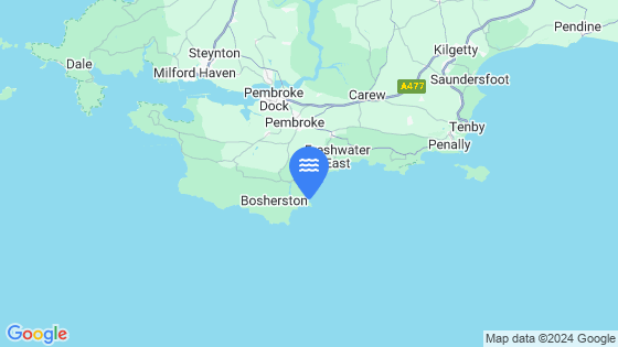 Map showing the location of Stackpole Quay