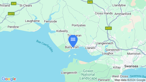 Map showing the location of Burry Port
