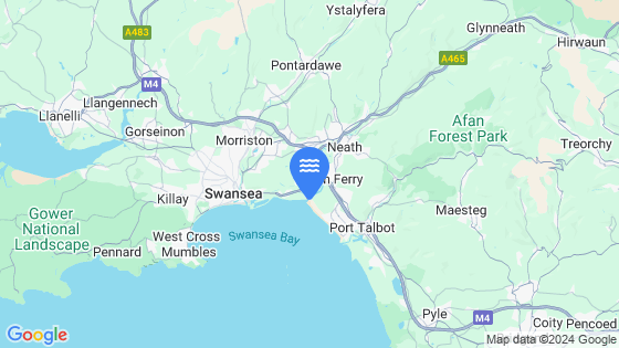Map showing the location of River Neath Entrance