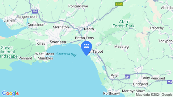 Map showing the location of PORT TALBOT