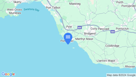 Map showing the location of Porthcawl