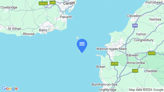 Map showing the location of Steep Holm