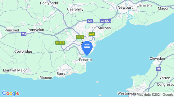 Map showing the location of CARDIFF