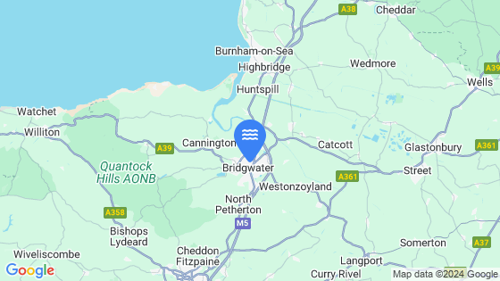 Map showing the location of Bridgwater