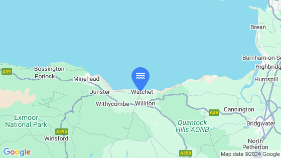 Map showing the location of Watchet