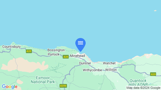 Map showing the location of Minehead