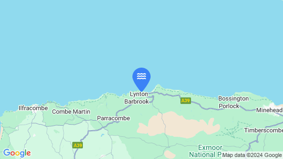 Map showing the location of Lynmouth