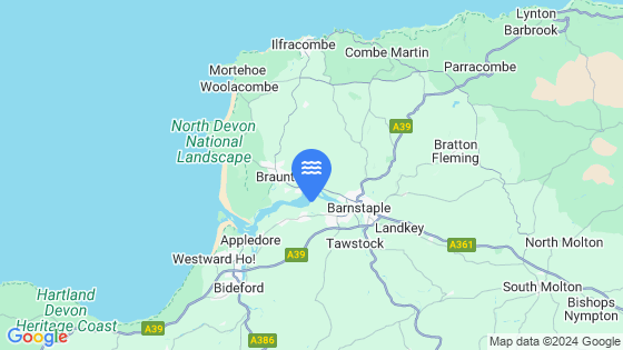 Map showing the location of Fremington