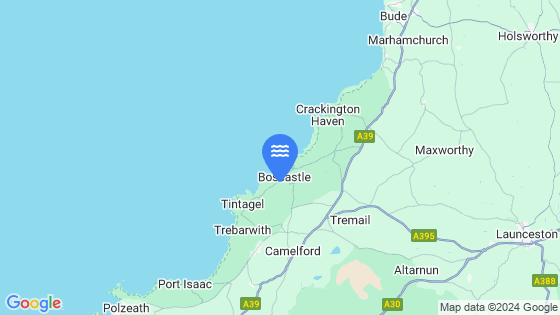 Map showing the location of Boscastle