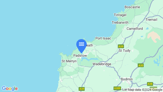 Map showing the location of Padstow