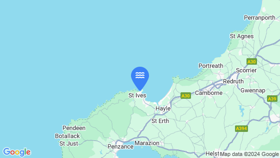Map showing the location of St. Ives