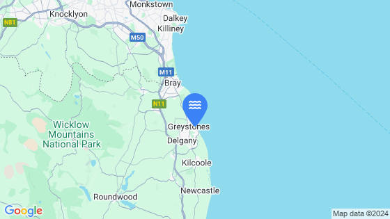 Map showing the location of Greystones