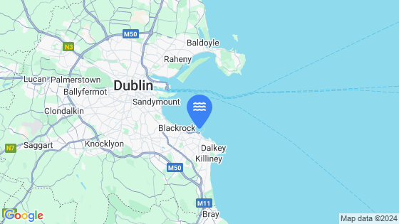 Map showing the location of DUN LAOGHAIRE