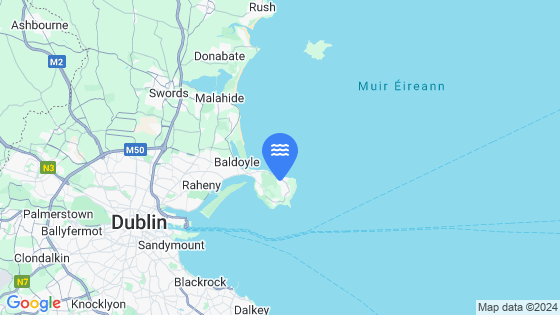 Map showing the location of Howth