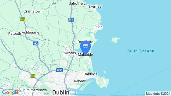 Map showing the location of Malahide
