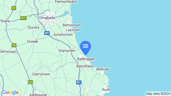 Map showing the location of Balbriggan