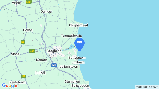 Map showing the location of River Boyne Entrance