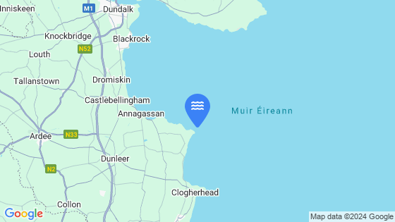Map showing the location of Dunany Point