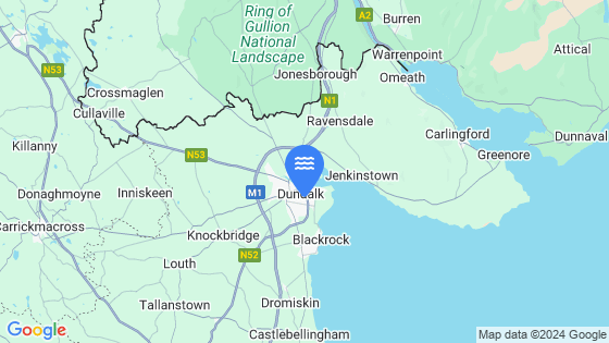 Map showing the location of Dundalk