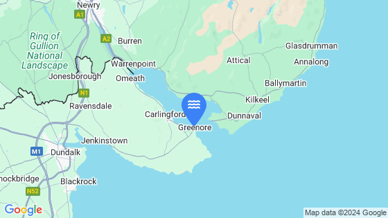 Map showing the location of Greenore