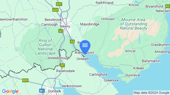 Map showing the location of WARRENPOINT
