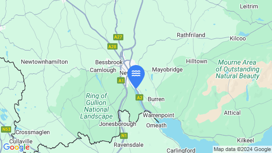 Map showing the location of Newry (Victoria Lock)