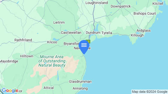 Map showing the location of Newcastle (N.Ireland)