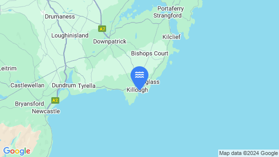 Map showing the location of Killough Harbour