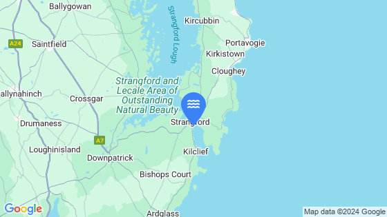 Map showing the location of Strangford