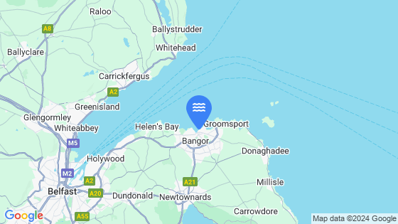 Map showing the location of Bangor