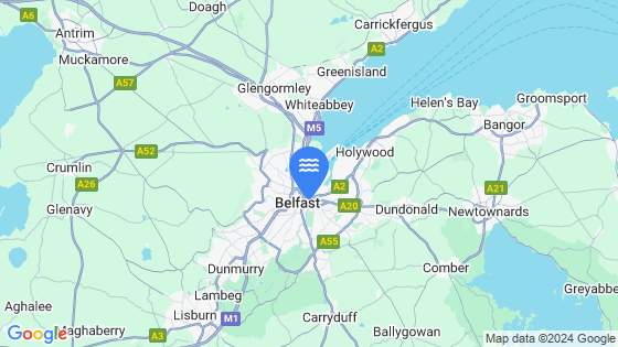 Map showing the location of BELFAST