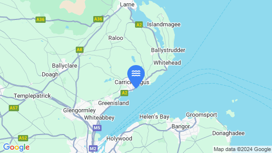 Map showing the location of Carrickfergus