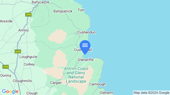 Map showing the location of Red Bay