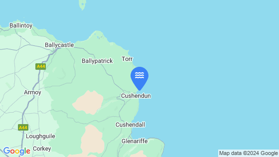 Map showing the location of Cushendun