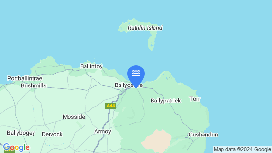 Map showing the location of Ballycastle Bay