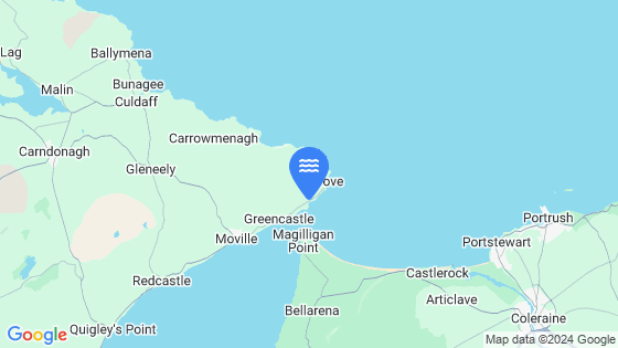 Map showing the location of Warren Lighthouse
