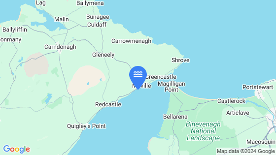 Map showing the location of Moville