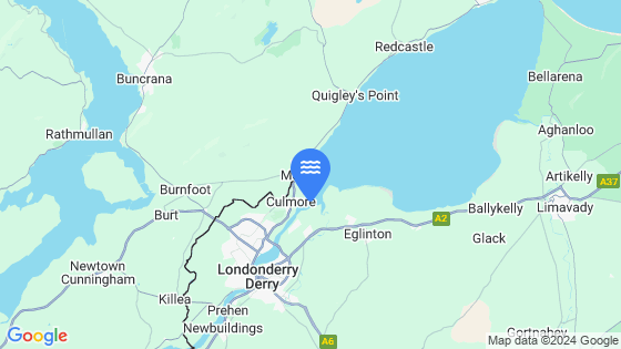 Map showing the location of Culmore Point