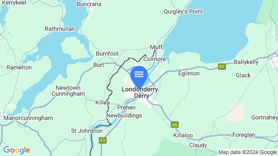 Map showing the location of Londonderry