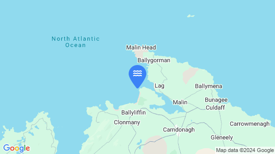 Map showing the location of Trawbreaga Bay